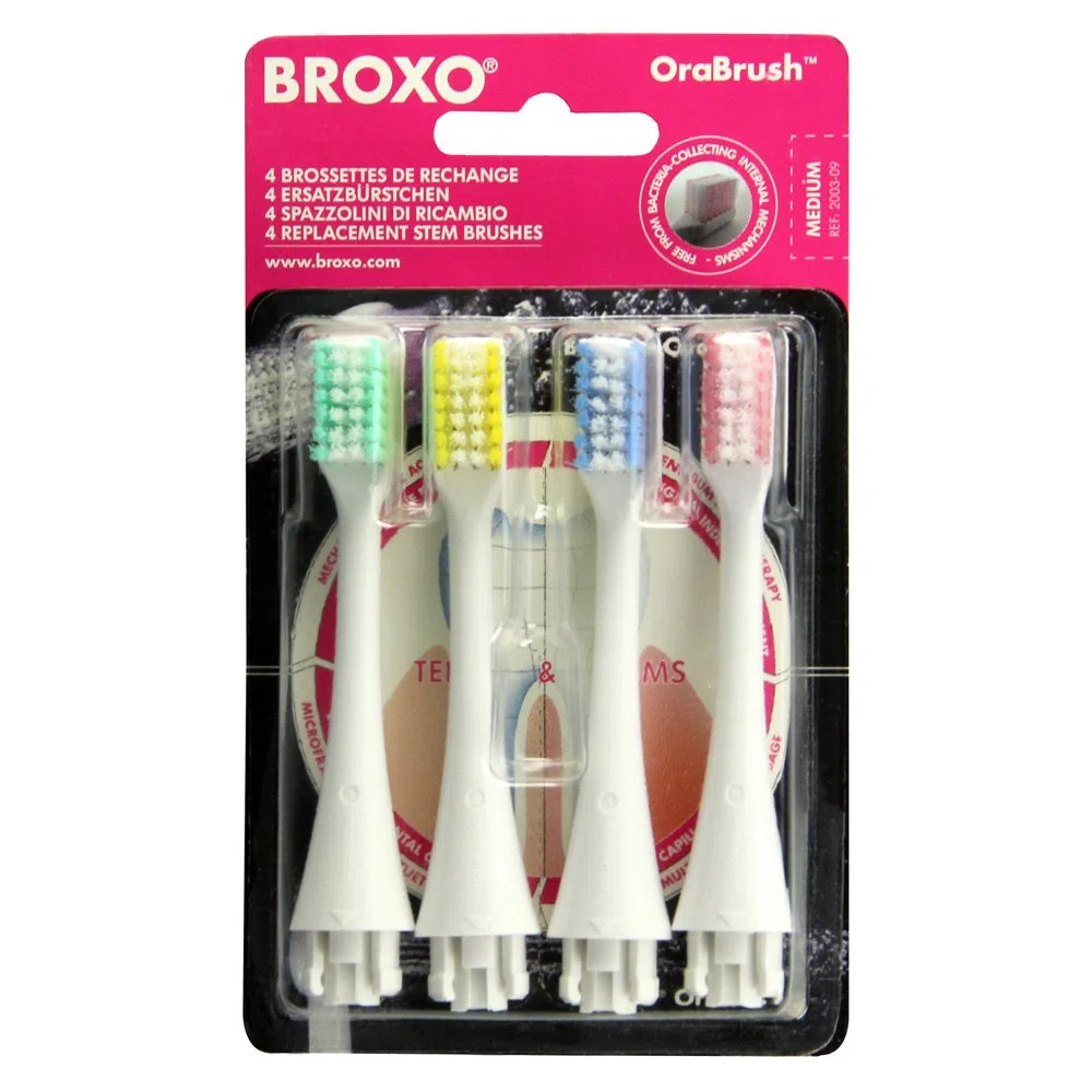 BROXO Orabrush standardowe szczotki zapasowe, 4 sztuki