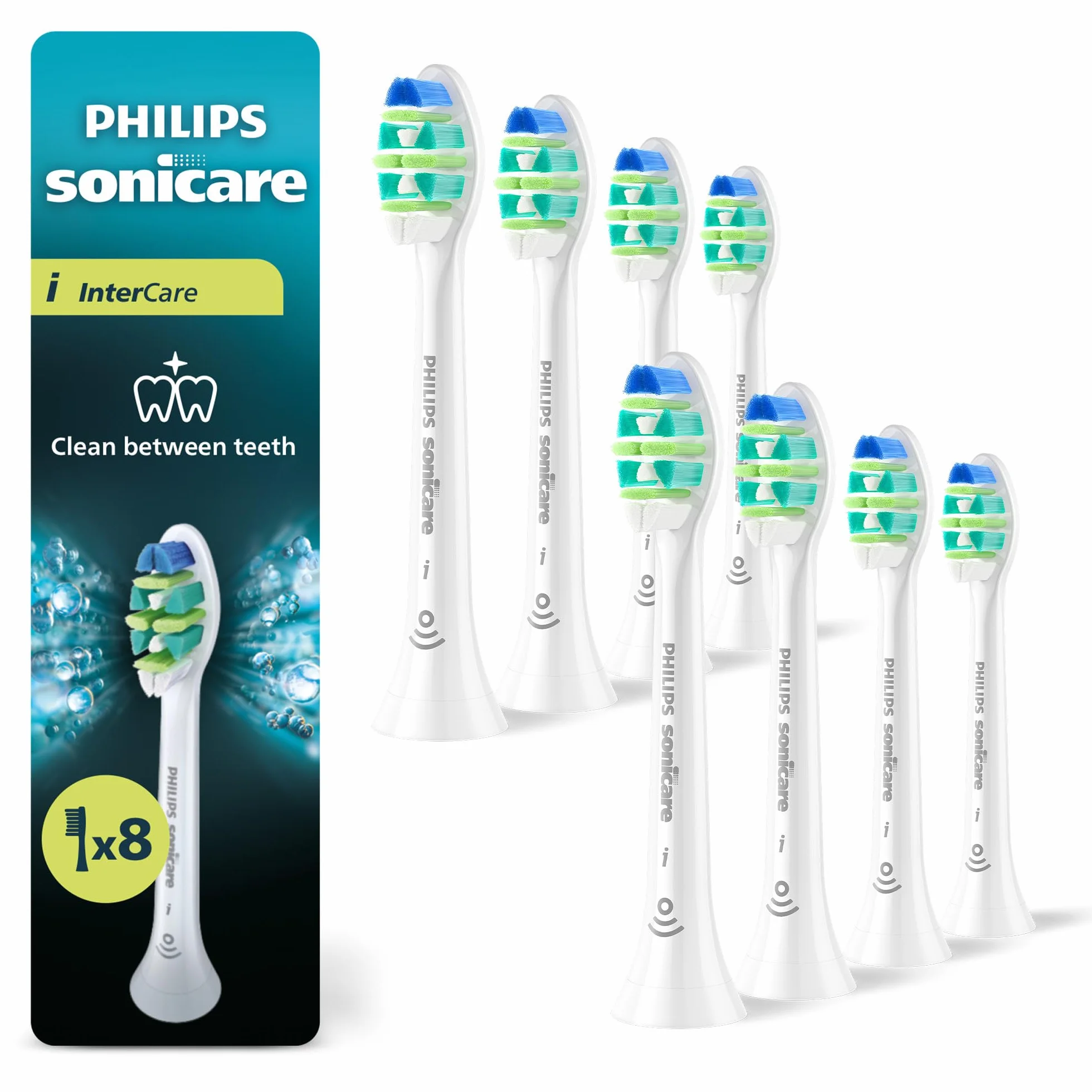 Philips Sonicare InterCare – oryginalna, wymienna końcówka do szczoteczki sonicznej, biała, ośmiopak, HX9008/87
