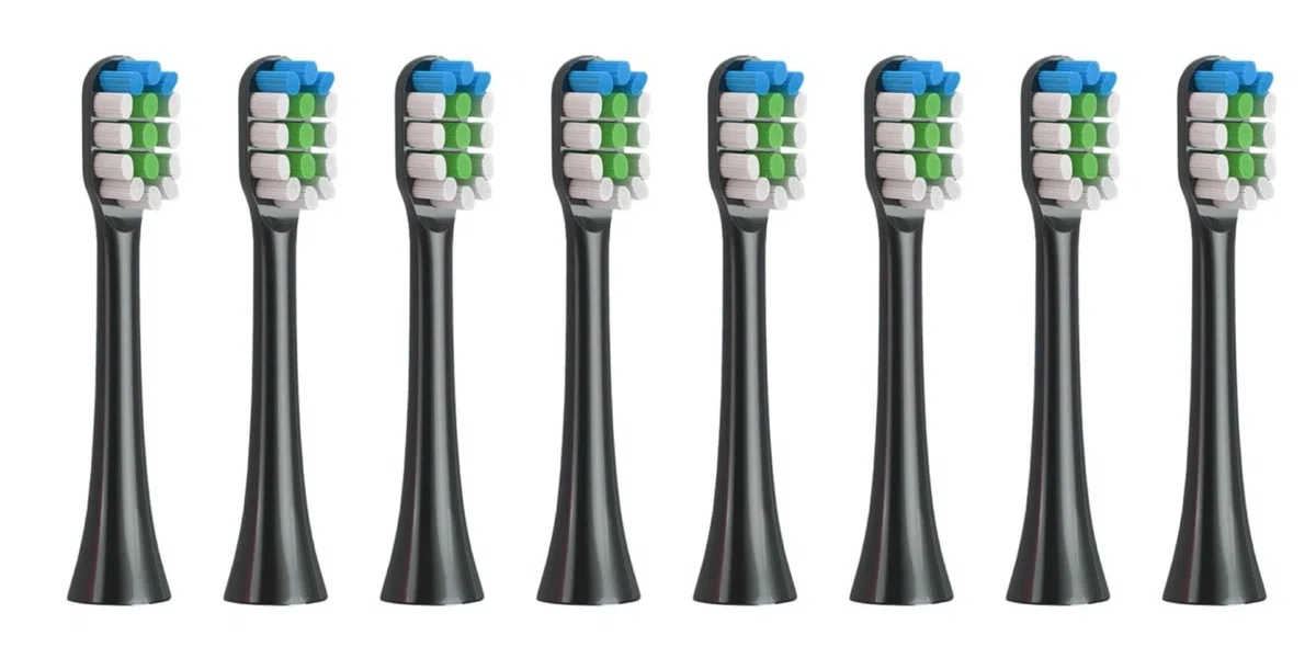 tianwandong 4-16 sztuk wymiennych końcówek szczoteczki do zębów do szczoteczek elektrycznych T3/T5/T10/T10S/T20/E7/V5(8 BLACK)