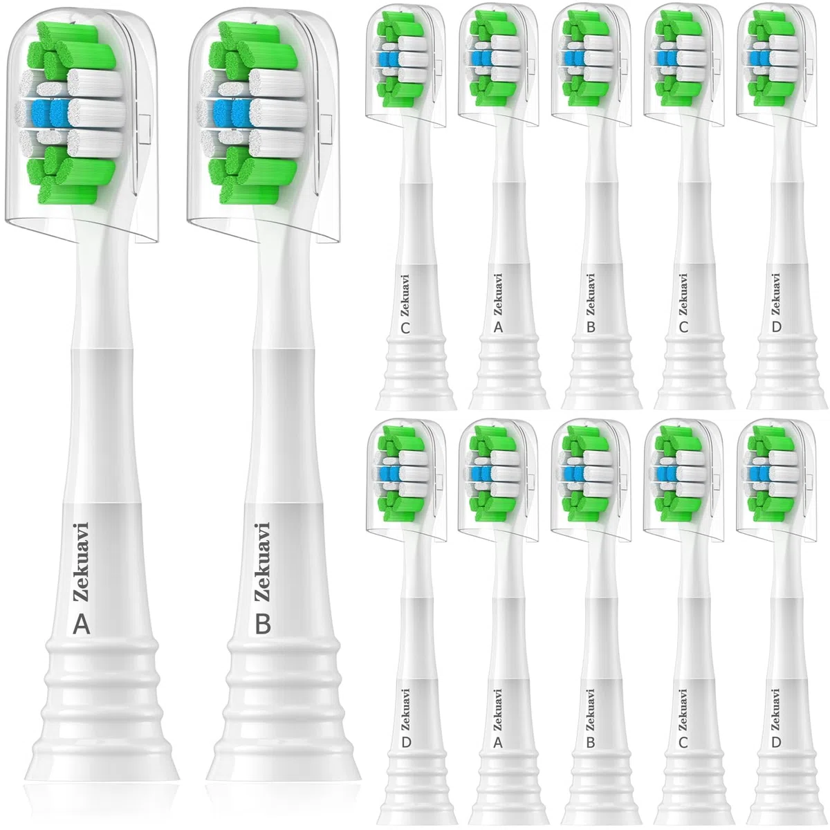 Wymienne głowice kompatybilne z elektryczną szczoteczką do zębów Phillips Sonicare, zamiennik szczoteczki do zębów, pasuje do Philips Sonicare Protective Expert Daily 4100 1100 5100 6100, 12