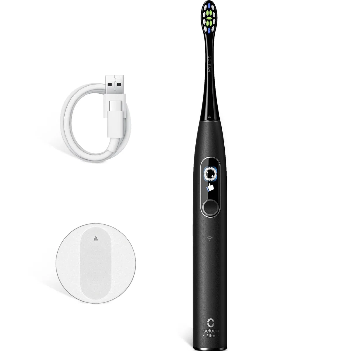 Oclean Elektryczna szczoteczka do zębów X Elite 10, ekran dotykowy z 12 śledzeniem zakresu, 5 trybów czyszczenia, soniczna szczoteczka do zębów z timerem, 40 dni pracy baterii Sonic Electric