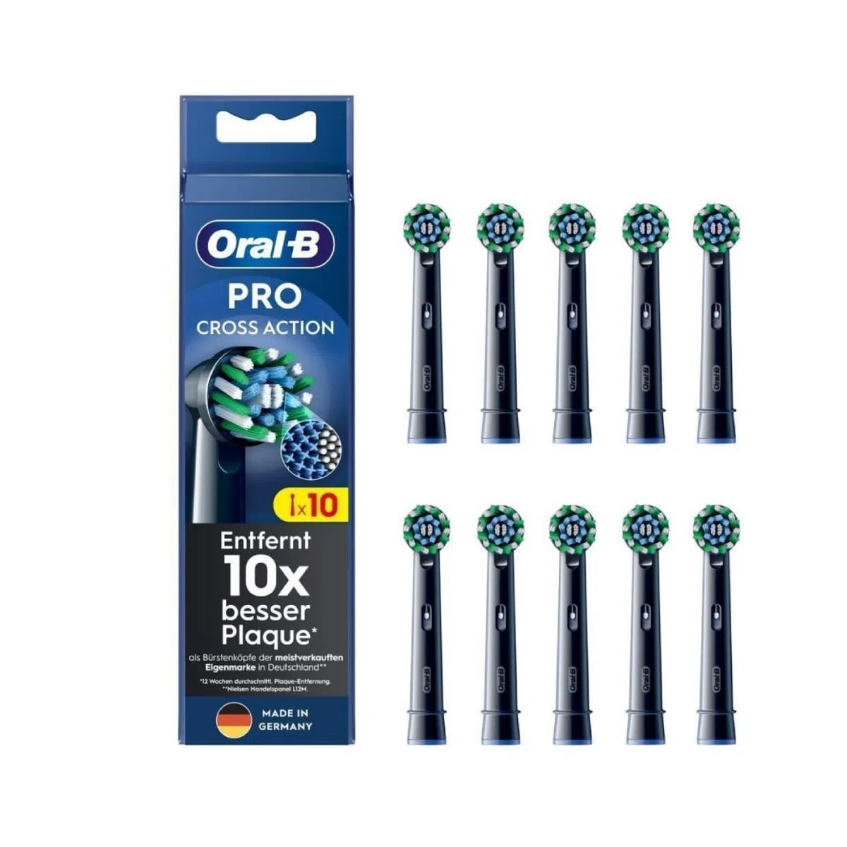 Oral-B Cross Action Elektryczne głowice do szczoteczki do zębów 10 szt. Czarny
