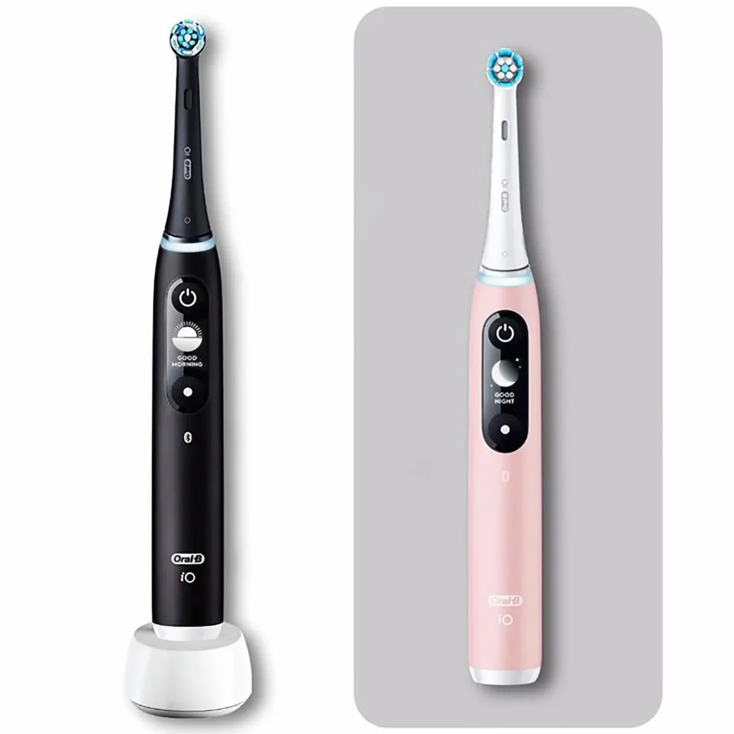 Oral-B Io 6 4210201448853 Elektryczna Szczoteczka do Zębów, Czarny/Różowy, 2 Sztuki