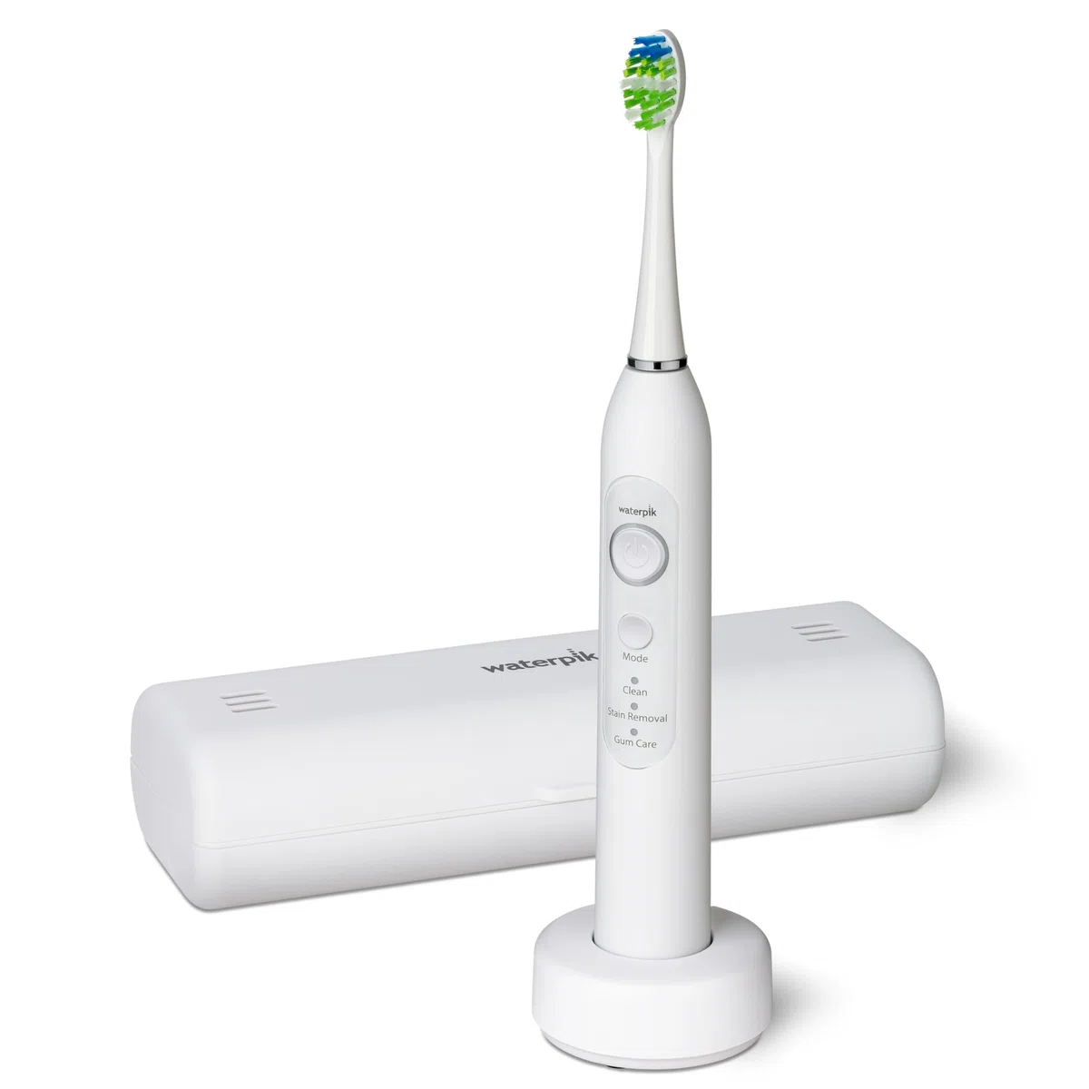 Elektryczna Szczoteczka Soniczna Waterpik Sensonic, Szczoteczka do Zębów dla Dorosłych z 3 Trybami Pracy, Etui Podróżne, Ładowarka USB, Biała STW-03EU
