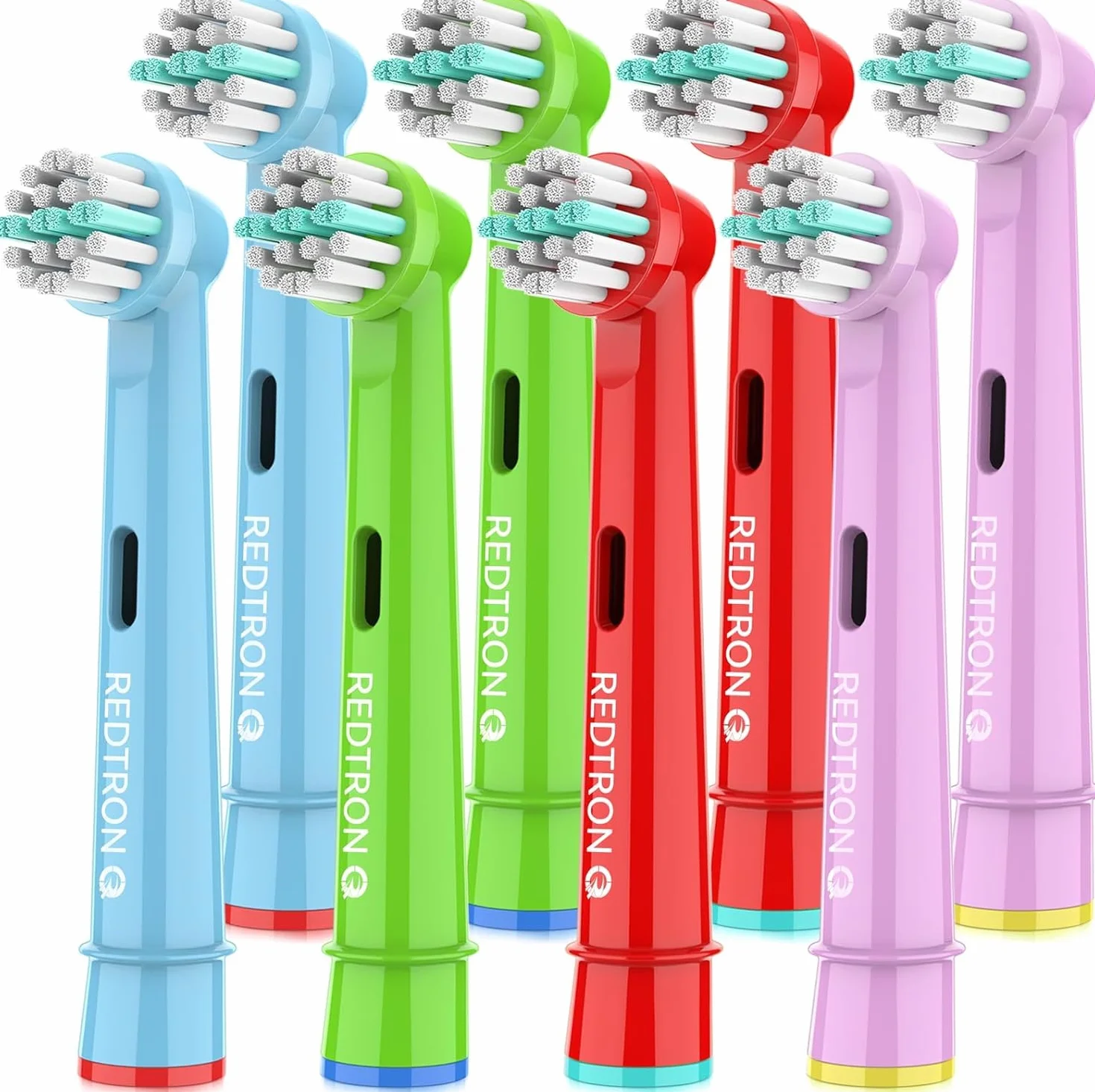 REDTRON Kids Elektryczna Końcówki do Szczoteczki kompatybilne z Oral B, Kids Końcówki do Szczoteczki z miękkim włosiem, końcówek do szczoteczek do zębów dla wrażliwych zębów i dziąseł (8 szt.)