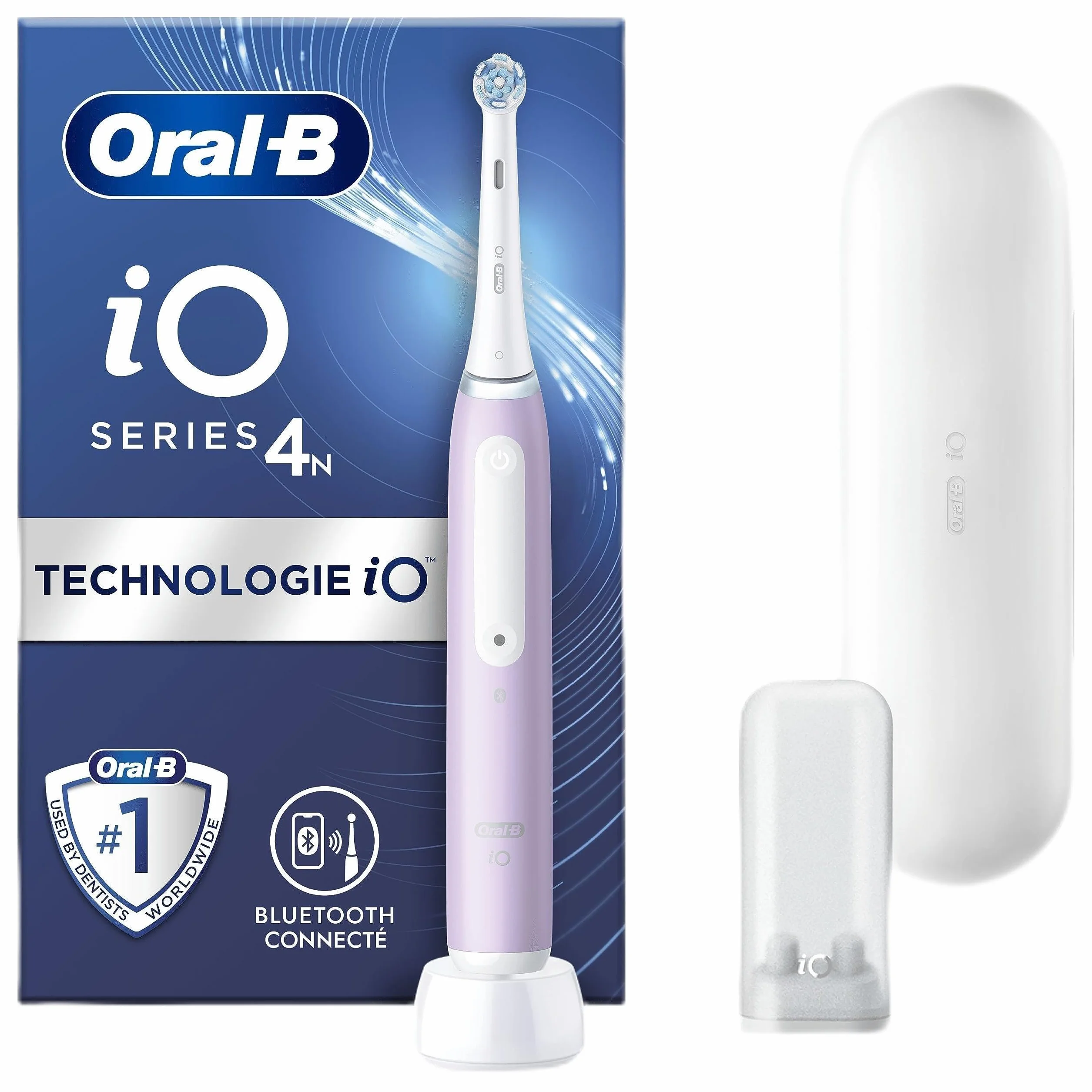 Oral-B Elektryczna szczoteczka do zębów iO 4N połączona z Bluetooth, 1 szczotka, 1 etui podróżne