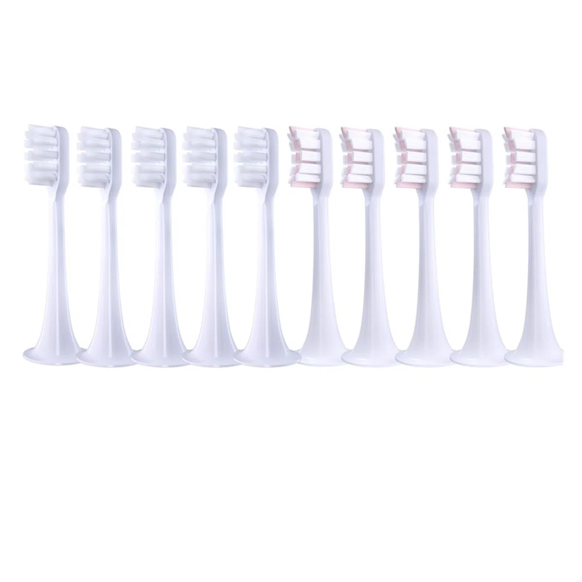 tianwandong 10 sztuk wymiennych końcówek do szczoteczki elektrycznej T300/500 Sonic Soft DuPont Bristle Wymienna końcówka do szczoteczki do zębów(5White5Pink)