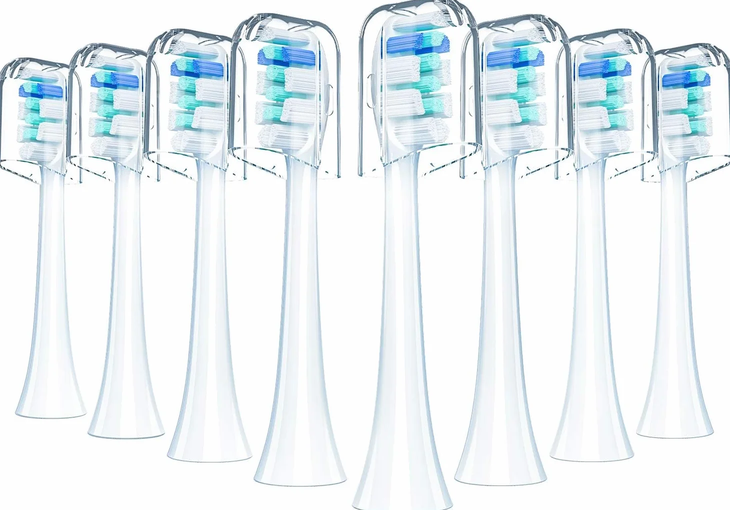 REDTRON Standardowe główki szczoteczki do zębów do Philips Pro Results, 8 Sztuki główek do szczoteczek FlexCare, ProtectiveClean, HealthyWhite, EasyClean i PowerUp(Biały), styl 1
