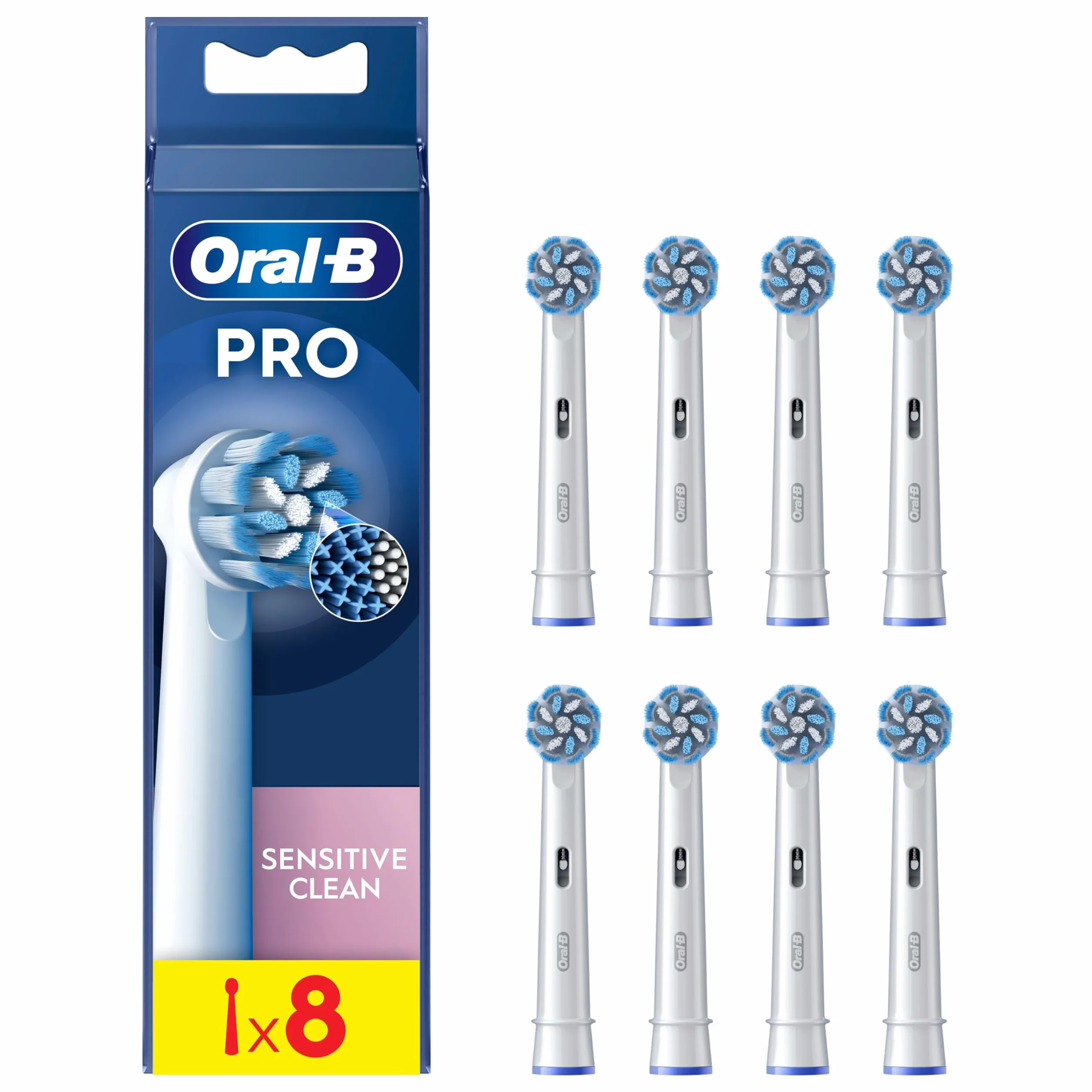 Oral-B Pro Sensitive Clean Końcówki do szczoteczek elektrycznych, opakowanie 8 sztuki