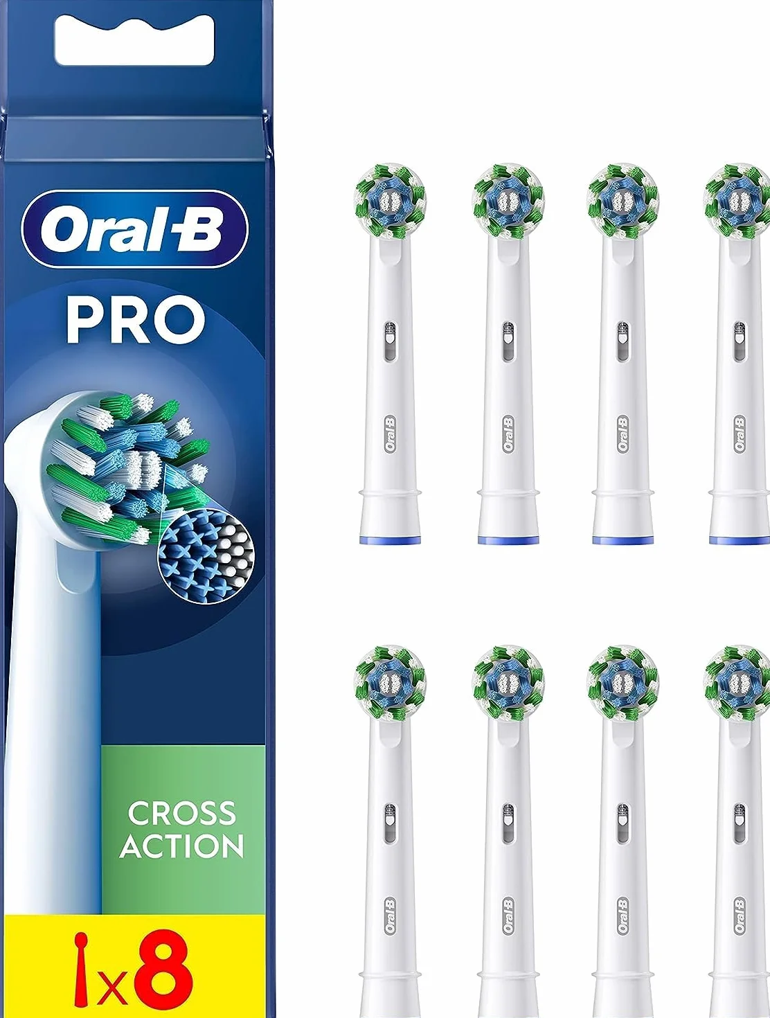 Oral-B CrossAction Końcówki Do Szczoteczek, 8 Sztuk