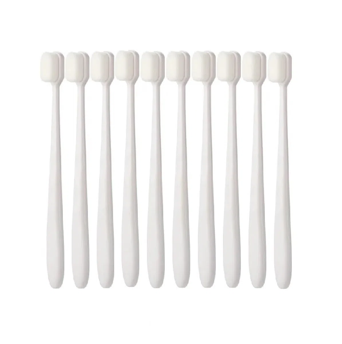 tianwandong Szczoteczka do zębów Million Ultra-fine Soft Toothbrush Antybakteryjna ochrona Zdrowie dziąseł Podróżna przenośna szczoteczka do zębów Narzędzia do higieny jamy ustnej(PT-white 10 PCS)