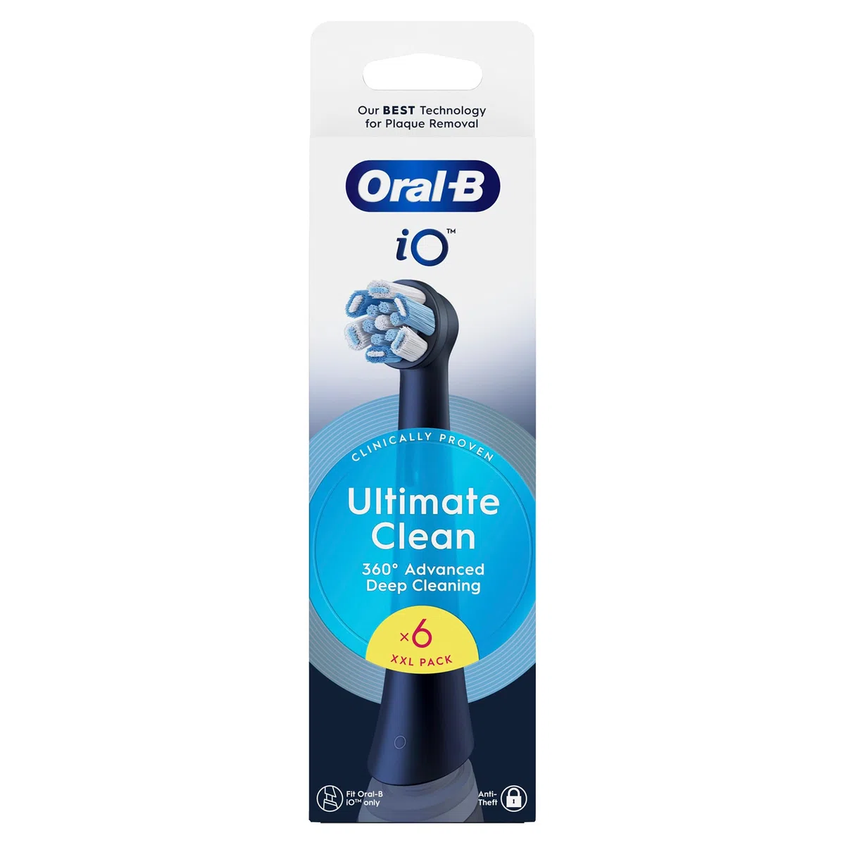 Oral-B Seria iO Ultimate Clean Czarny, Oryginalne głowice, Filamenty Criss-Cross, 6