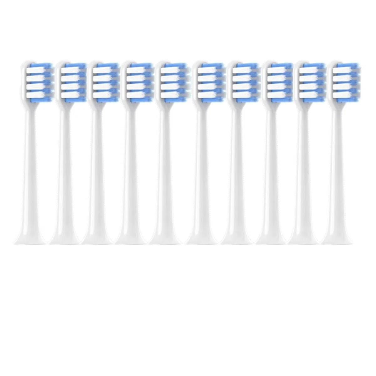 tianwandong 10 sztuk wymiennych szczoteczek C1 do wrażliwych, czystych, wybielających końcówek Standard próżniowo pakowanych, miękkich, z włosiem DuPont(10Blue)