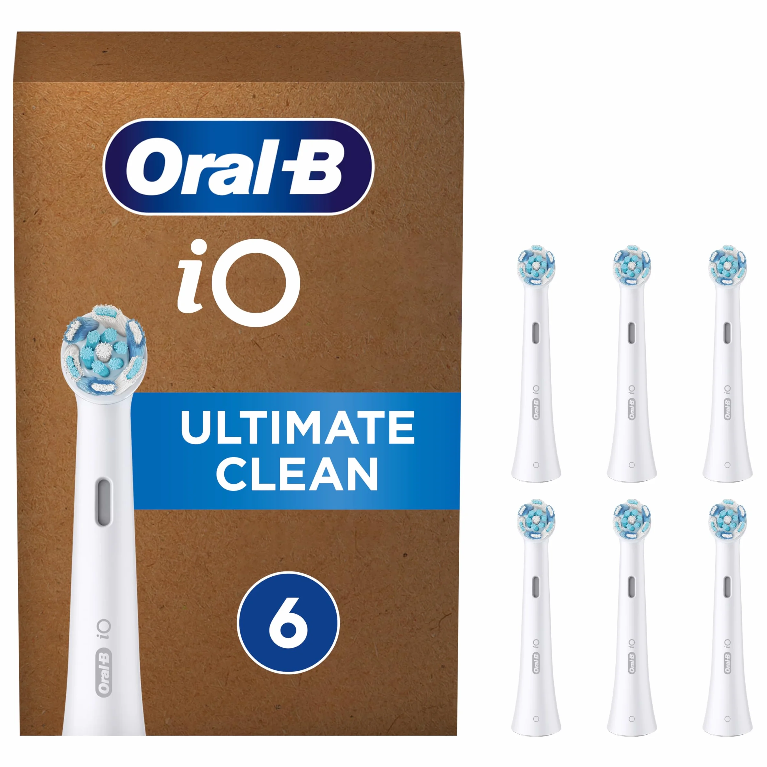 Oral-B iO Ultimate Clean Elektryczna szczoteczka do zębów, zestaw 6 sztuk, odpowiednia do skrzynki na listy