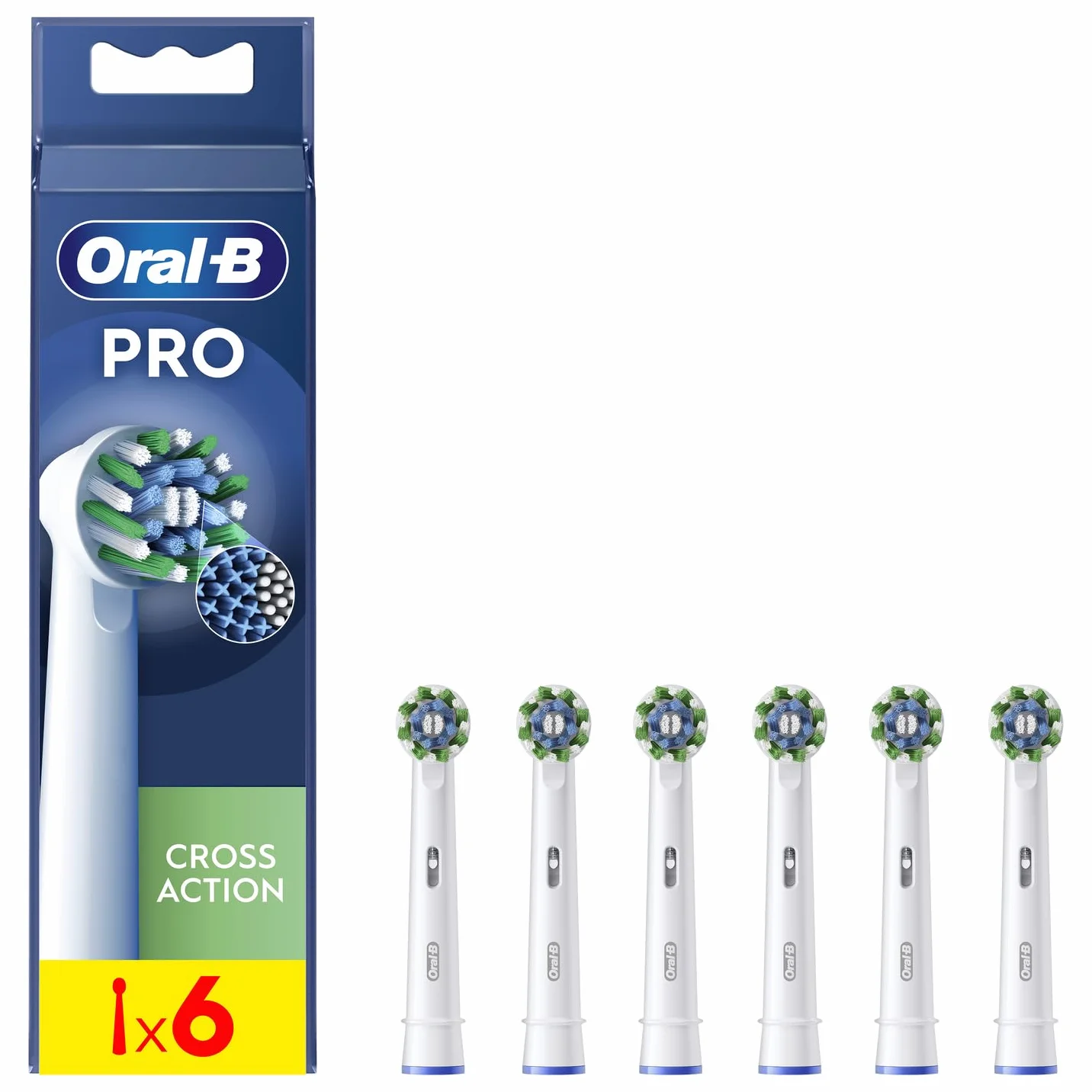 Oral-B Pro Cross Action głowice do szczoteczek do zębów, 6 sztuk