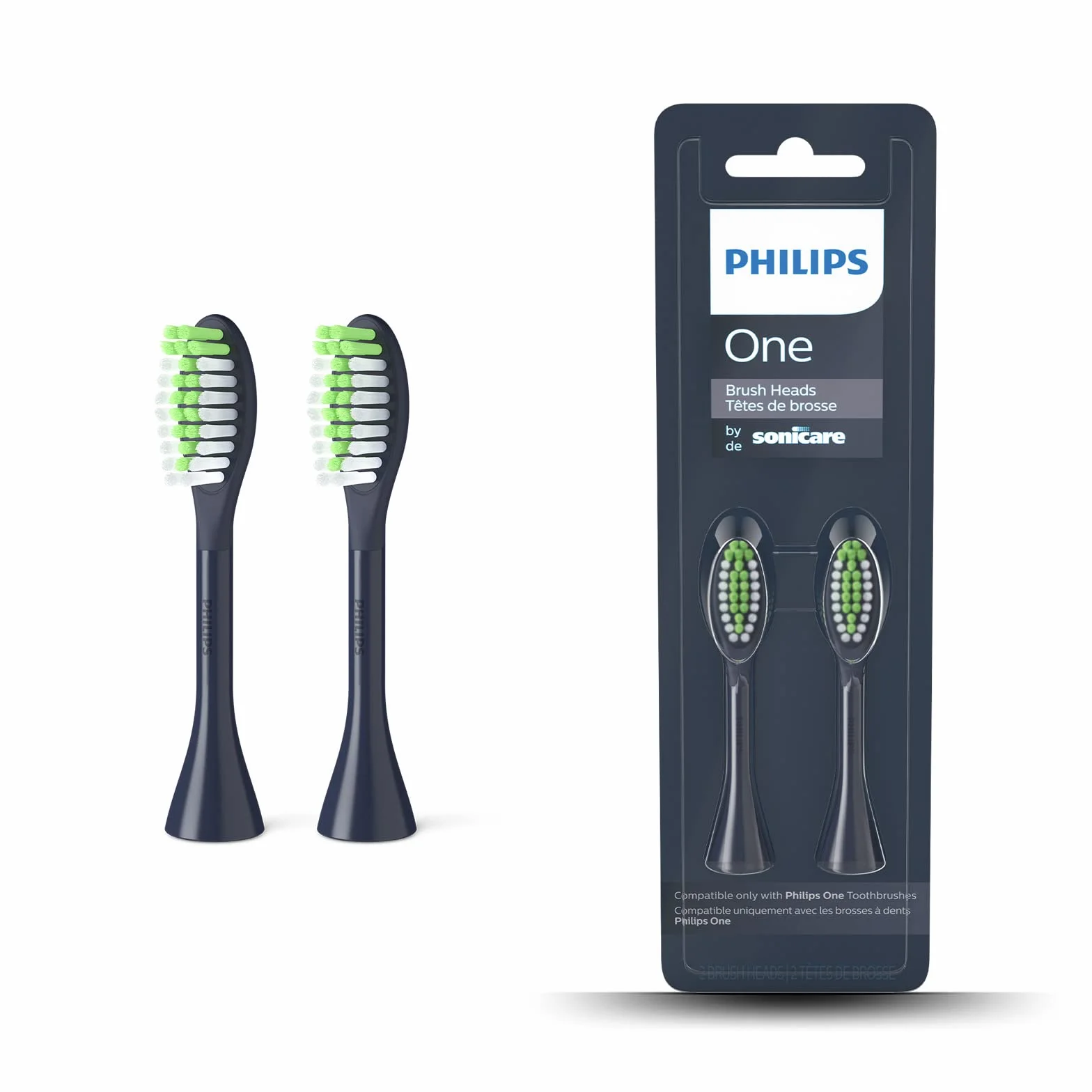 Philips Jedna elektryczna głowica szczoteczki do zębów - 2 sztuki (model BH1022/04), niebieska