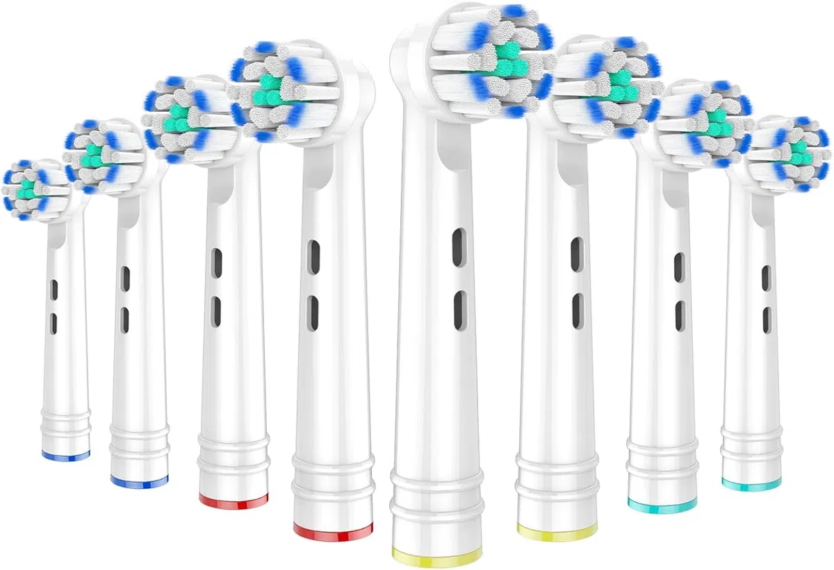 Wymienne główki szczoteczki REDTRON kompatybilne z Oral B, 8-pakowe elektryczne główki szczoteczki do zębów współpracują z Oral B Sensitive Clean-style 2