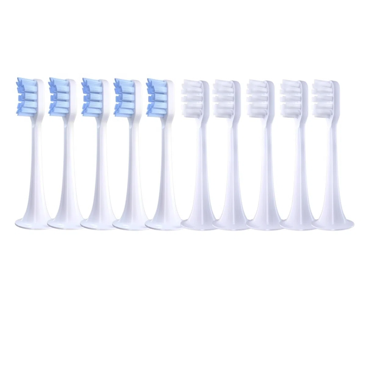 tianwandong 10 sztuk wymiennych końcówek do szczoteczki elektrycznej T300/500 Sonic Soft DuPont Bristle Wymienna końcówka do szczoteczki do zębów(5BlueL5White)