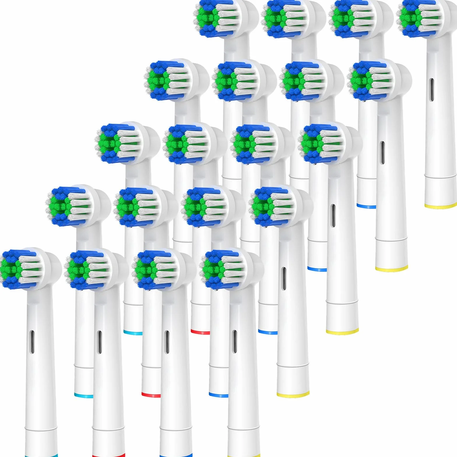 genkent Wymienne głowice do szczoteczek do zębów kompatybilne z Oral B Braun, 20 szt. profesjonalnych głowic elektrycznych do wymiennych głowic Oral B Pro 500/1000/1500/3000/3757/5000/7000/7500/8000