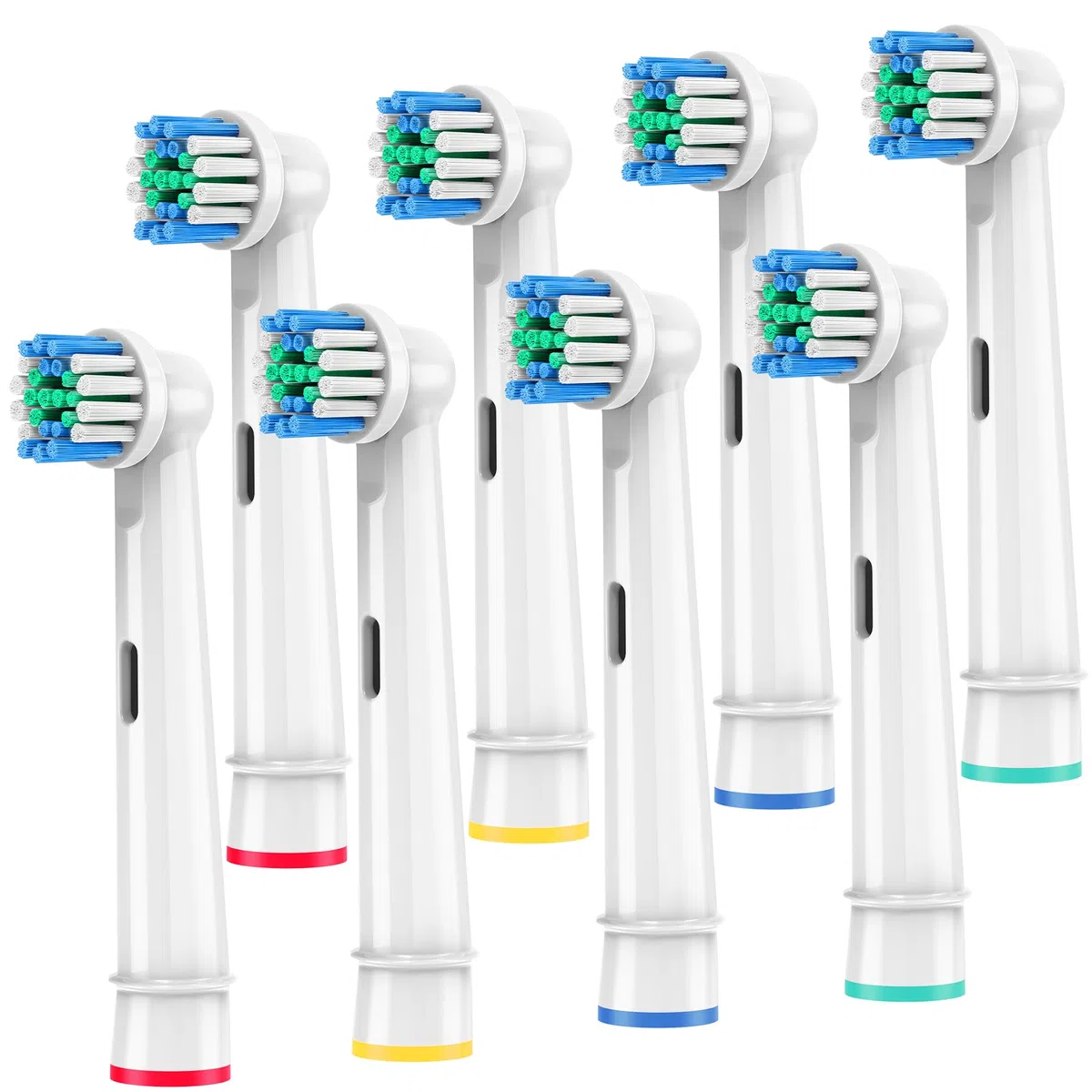 Głowice wymienne szczoteczki do zębów kompatybilne z Oral B Braun, 8 Pack Professional elektryczne głowice szczoteczki do Oral B Replacement Heads Refill Pro 500/1000/1500/5000/8000