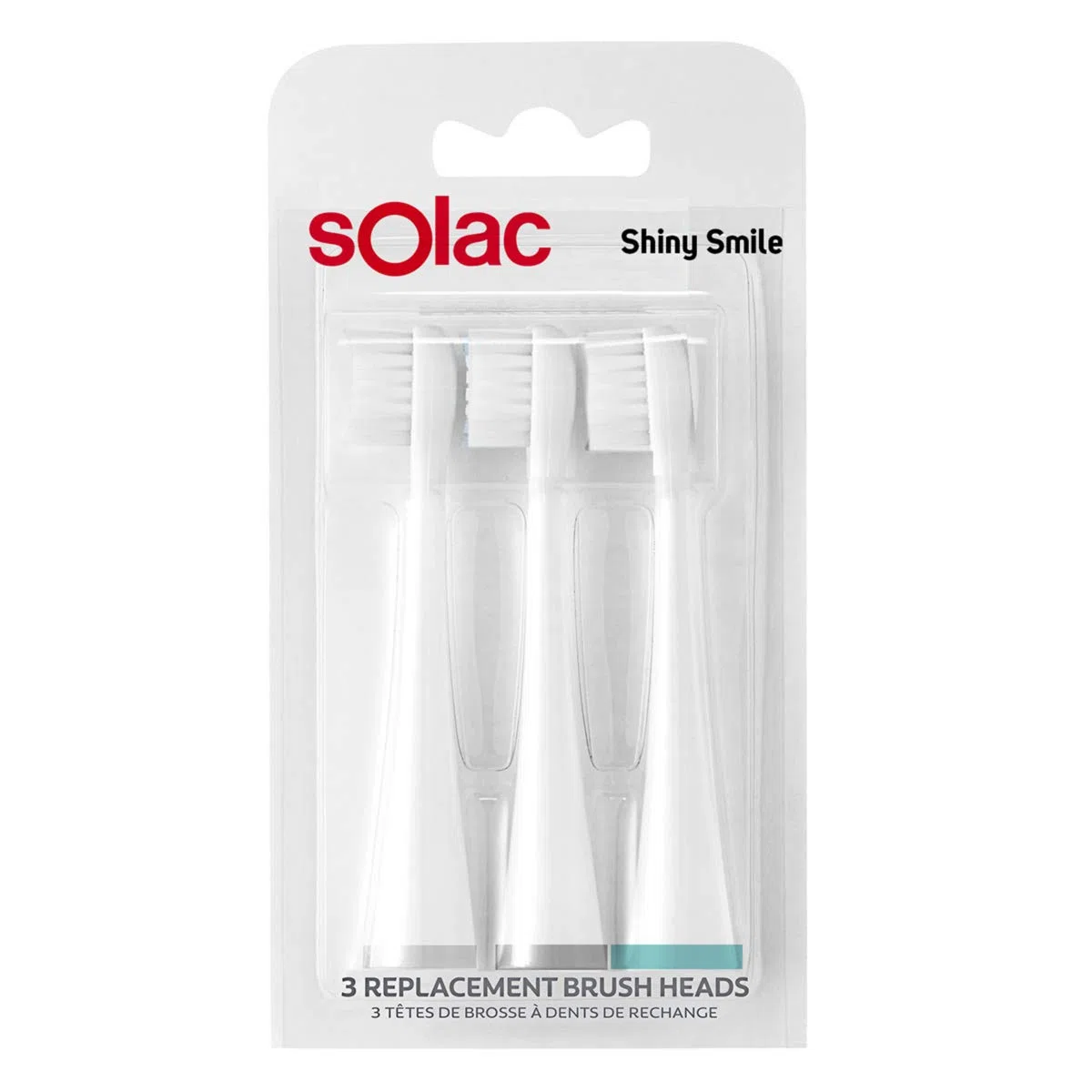 Solac S99942700 AD4000-Głowice do szczoteczki do zębów Shiny Smile, Plastik