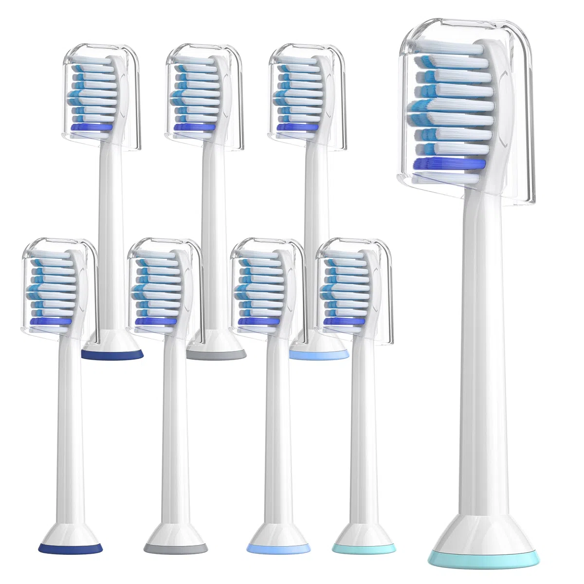Wymienne główki szczoteczki kompatybilne z Philips,8 Sztuki wymienne, kompatybilne z FlexCare, HealthyWhite, HealthyWhite, EasyClean i PowerUp