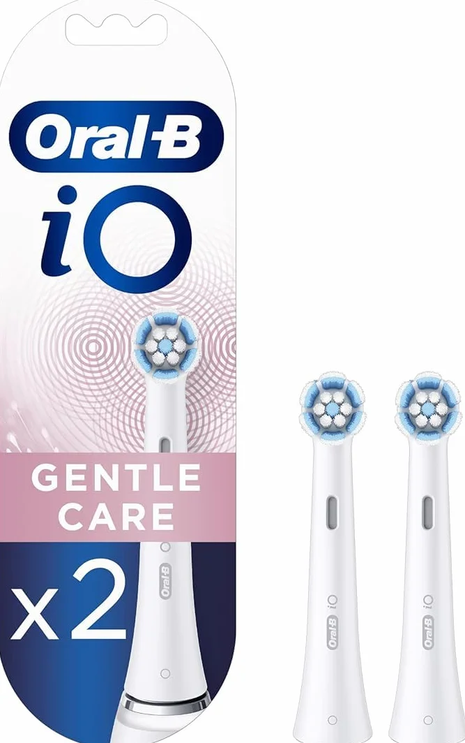 Oral-B iO delikatne czyszczenie, oryginalne końcówki, odpowiednie do wrażliwych dziąseł, białe, 2 sztuki